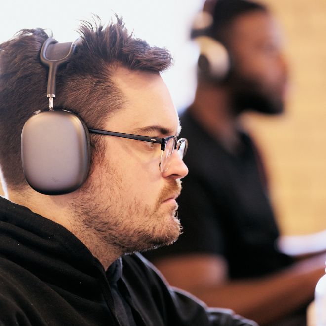 Photo of Jesse Watson Focused at Work