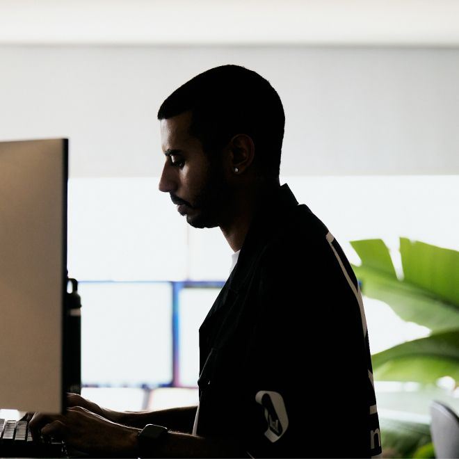 Photo of Joshua Isaac Working