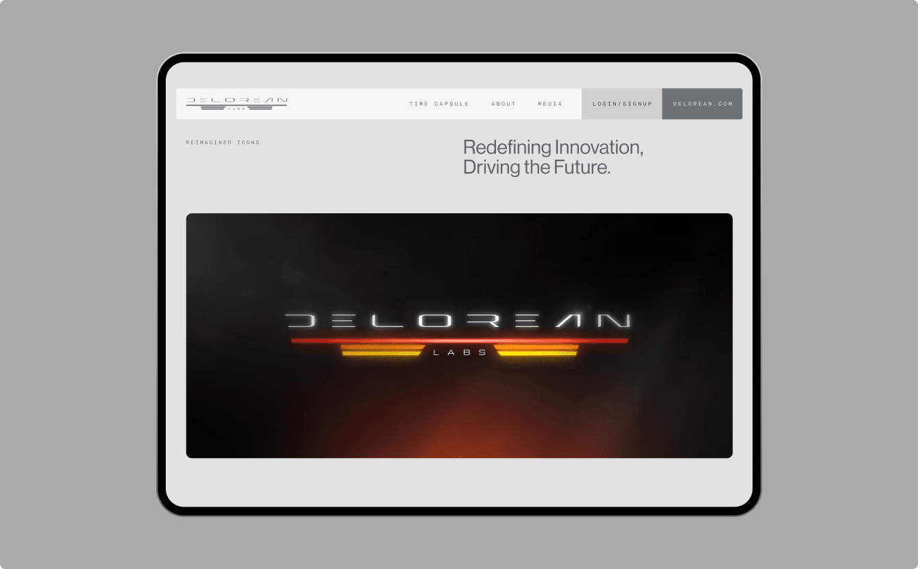 Delorean on web device